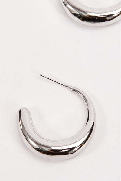 Carraig Donn Silver Open Hoop Earrings