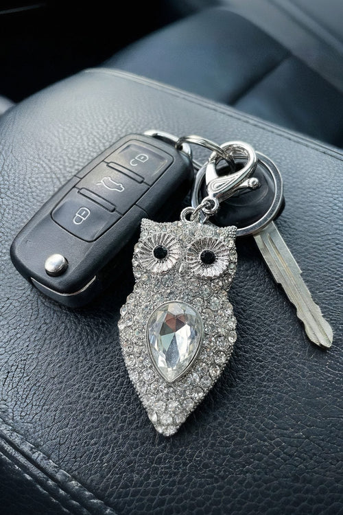 Silver Owl Keyring