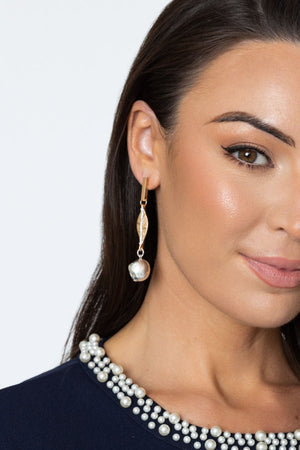 Carraig Donn Silver Pearl Drop Earrings
