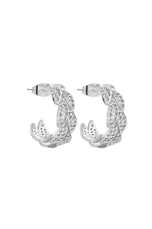 Carraig Donn Silver Plated Demi Hoop Earrings