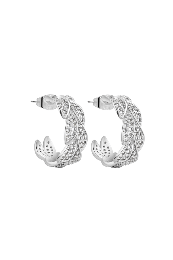 Carraig Donn Silver Plated Demi Hoop Earrings
