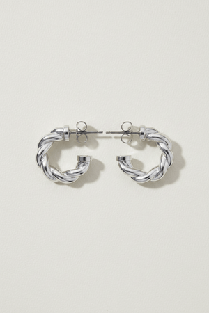Carraig Donn Silver Rope Design Earrings