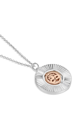 Carraig Donn Silver & Rose Gold Plated Tiamo Pendant Necklace