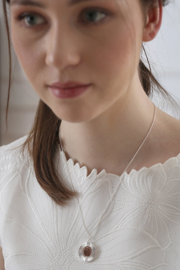 Carraig Donn Silver & Rose Gold Plated Tiamo Pendant Necklace