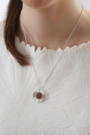 Carraig Donn Silver & Rose Gold Plated Tiamo Pendant Necklace
