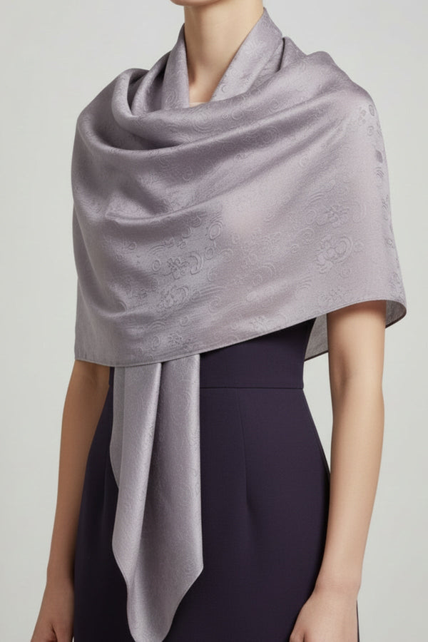 Carraig Donn Silver Silk Touch Embossed Scarf