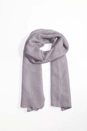 Carraig Donn Silver Silk Touch Embossed Scarf