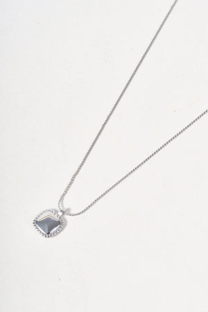 Carraig Donn Silver Square Drop Pendent Necklace