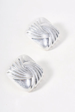 Carraig Donn Silver Square Knot Earrings