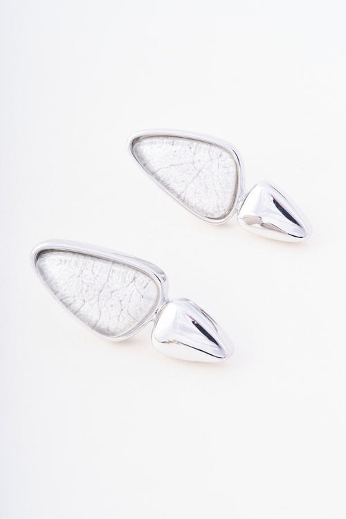 Carraig Donn Silver Stone Detail Earrings