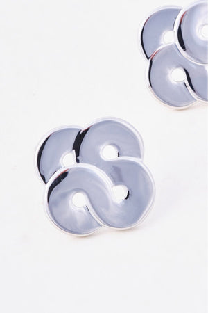 Carraig Donn Silver Swirl Stud Earrings
