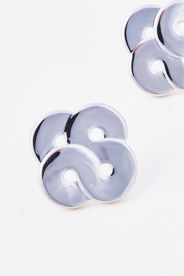 Carraig Donn Silver Swirl Stud Earrings
