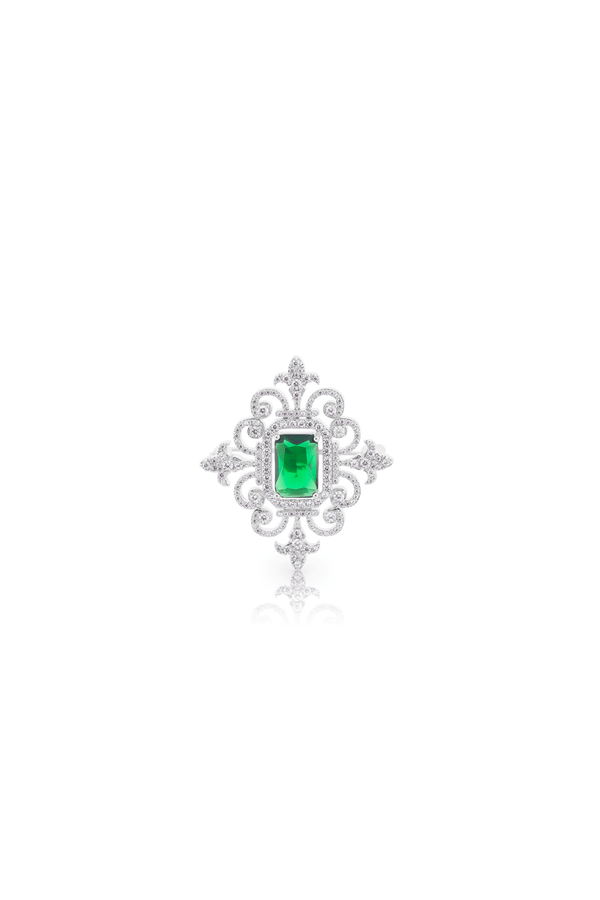Carraig Donn Silver Tipperary Emerald Brooch