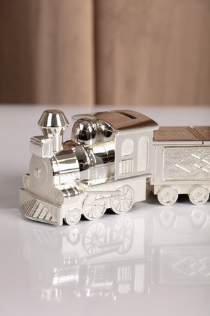 Carraig Donn Silver Train Money Box Tooth & Curl