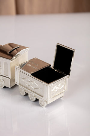 Carraig Donn Silver Train Money Box Tooth & Curl