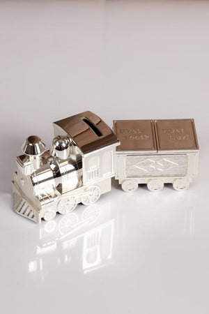 Carraig Donn Silver Train Money Box Tooth & Curl