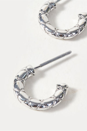 Carraig Donn Silver Twist Small Hoop Earrings