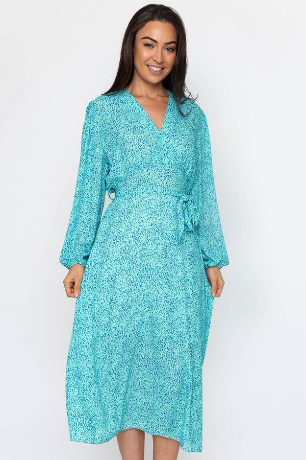 Carraig Donn Sinead Midi Dress in Aqua