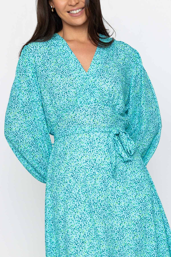 Carraig Donn Sinead Midi Dress in Aqua