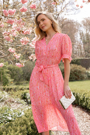Carraig Donn Sinead Midi Dress in Pink