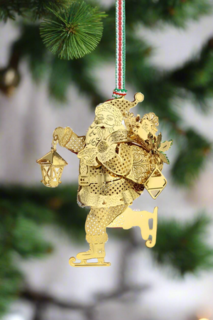 Carraig Donn Skating Santa Christmas Tree Decoration