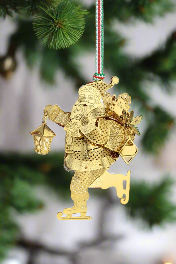 Carraig Donn Skating Santa Christmas Tree Decoration