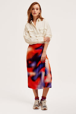 Carraig Donn Skittle Midi Skirt in Multi Print