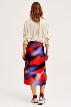 Carraig Donn Skittle Midi Skirt in Multi Print