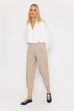 Carraig Donn Slouch Trousers in Sand