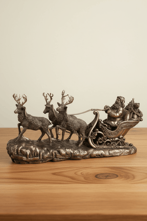 Carraig Donn Small Santa On Sleigh Christmas Ornament