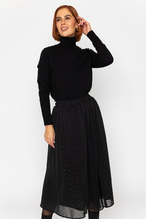 Carraig Donn Soft Touch Roll Neck Black Jumper