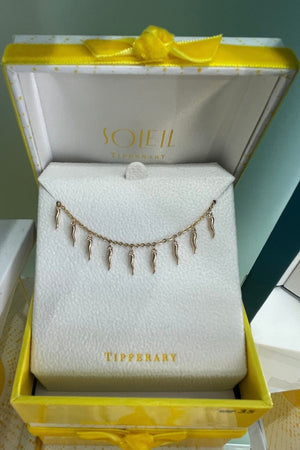 Carraig Donn Soleil Sun Rays Gold Charm Bracelet