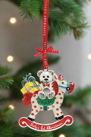 Carraig Donn Sparkle Rocking Horse Tree Decoration