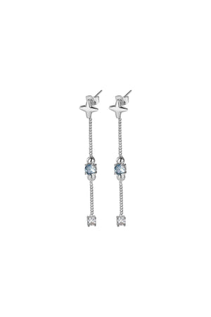 Carraig Donn Star Earrings With Blue Stones
