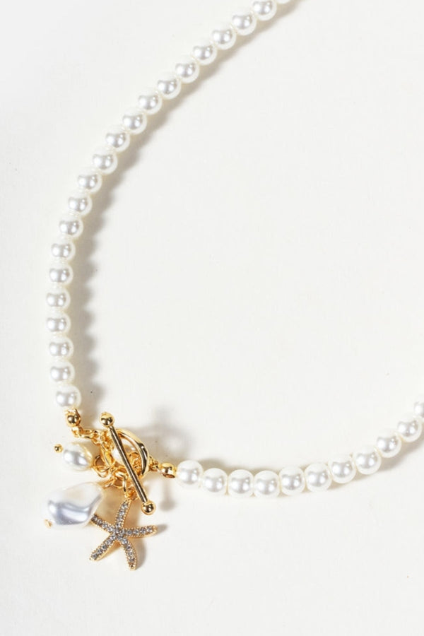 Carraig Donn Starfish Faux Pearl Necklace