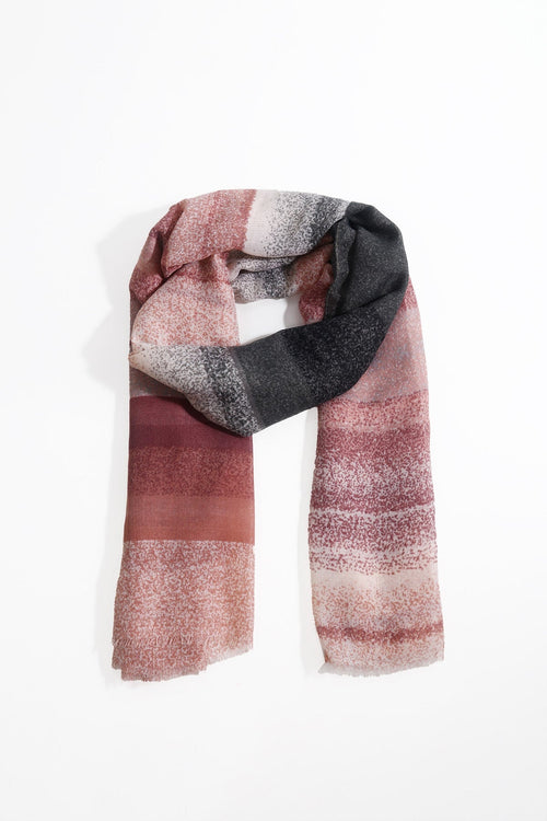 Pink Stripe Print Scarf