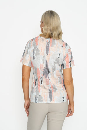 Carraig Donn Stone Printed Short Sleeve Top