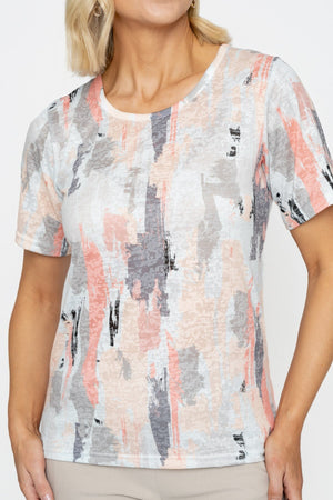 Carraig Donn Stone Printed Short Sleeve Top