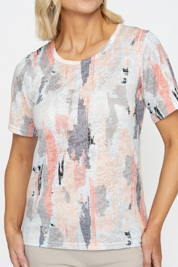 Carraig Donn Stone Printed Short Sleeve Top