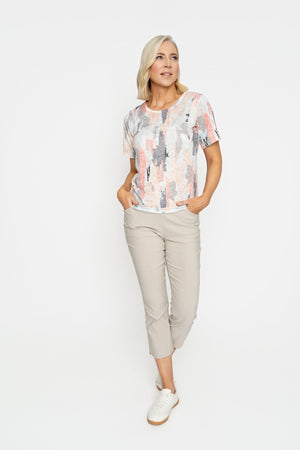 Carraig Donn Stone Printed Short Sleeve Top