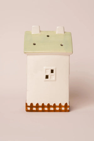 Carraig Donn Stoneware House Led Green Ornament