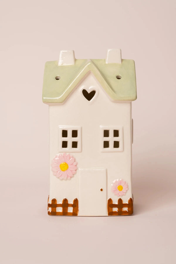Carraig Donn Stoneware House Led Green Ornament
