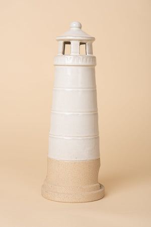 Carraig Donn Stoneware Lighthouse Natural L