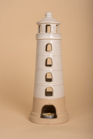 Carraig Donn Stoneware Lighthouse Natural L