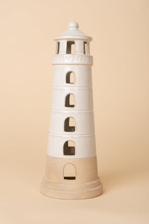 Carraig Donn Stoneware Lighthouse Natural L