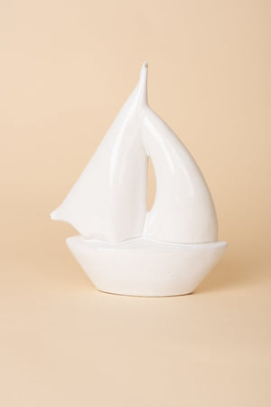 Carraig Donn Stoneware Sail Boat Large