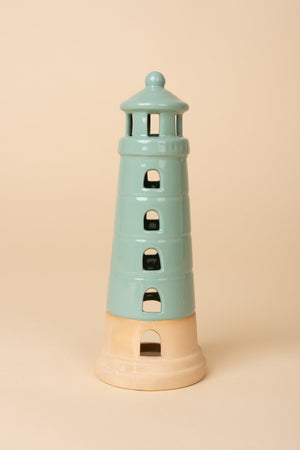 Carraig Donn Stonware Lighthouse Green Small