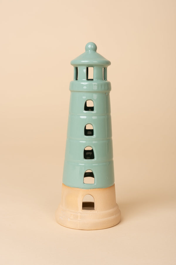 Carraig Donn Stonware Lighthouse Green Small