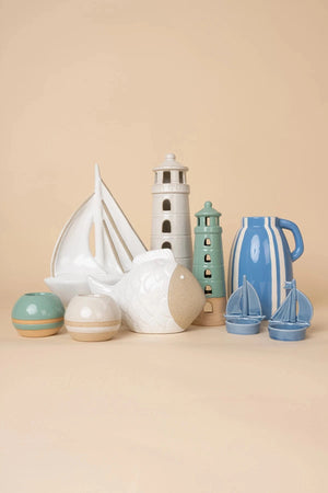 Carraig Donn Stonware Lighthouse Green Small