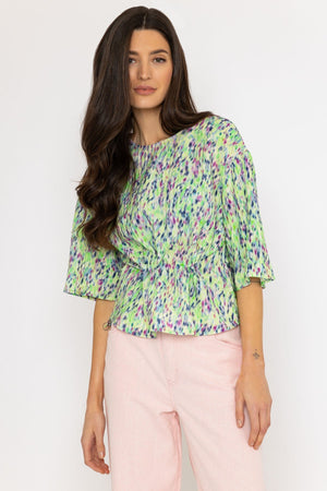 Storm Blouse in Green Print